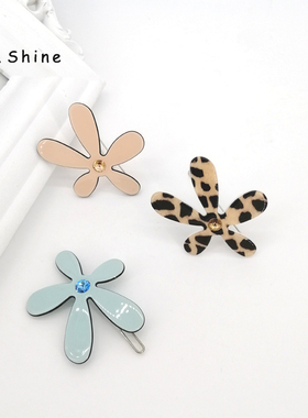 法国佩妮chaplet正品  五瓣花扣夹边夹一字夹顶夹发饰品