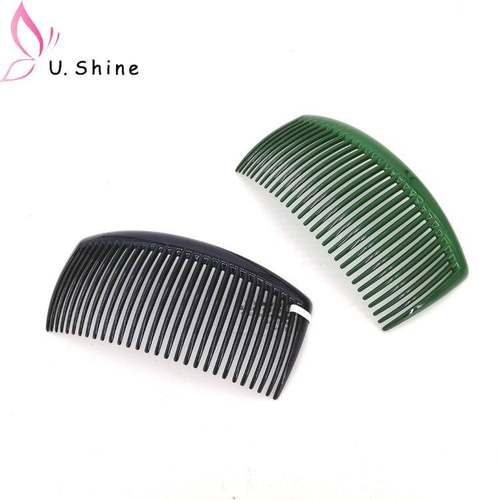 纯色插梳佩妮树脂长款发梳日韩