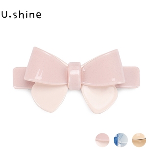 韩版 弹簧夹环保醋酸亚克力蝴蝶结头饰夹发饰顶夹马尾夹弹簧夹 韩式