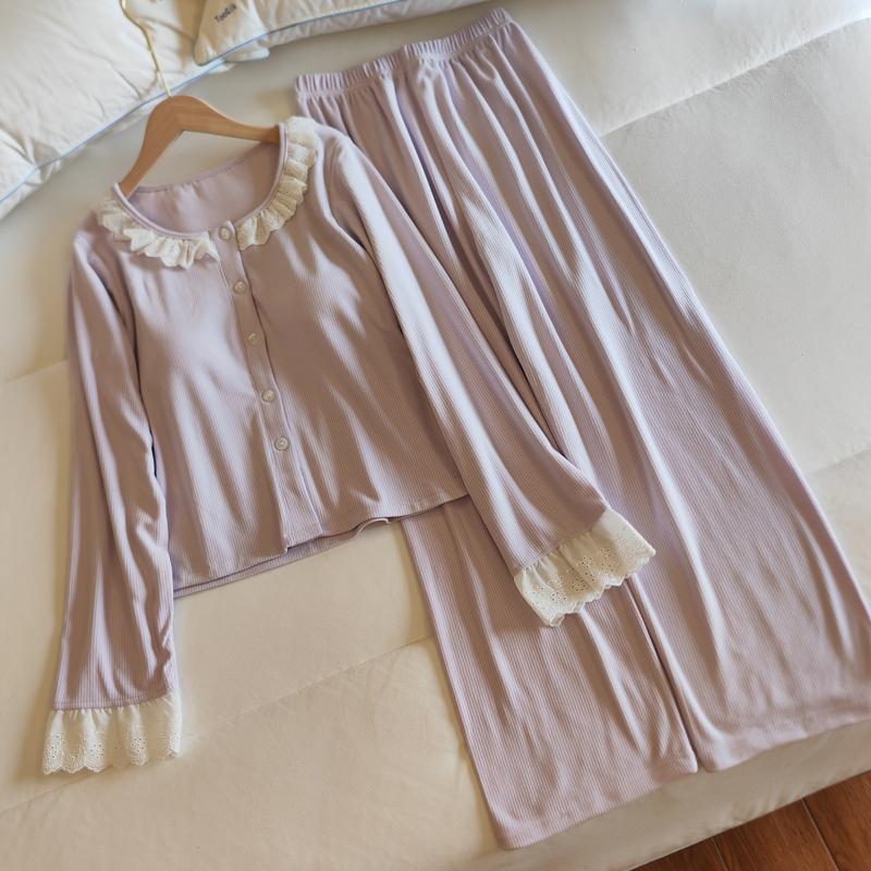 新款法式轻奢慕斯绒开衫睡衣