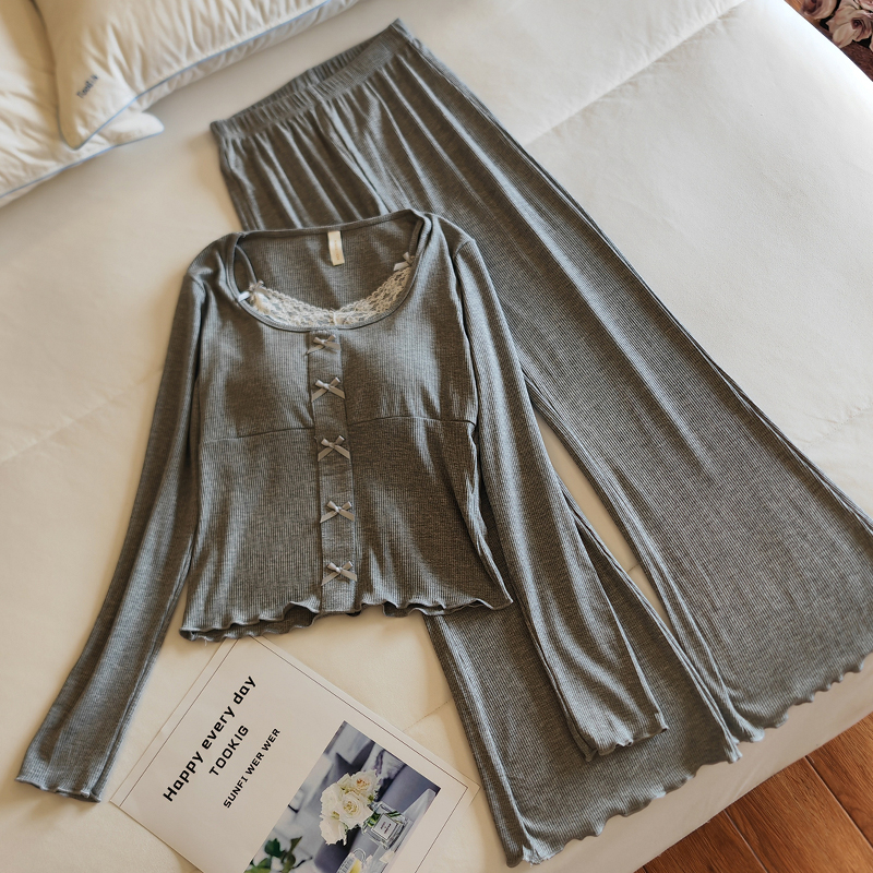 莫代尔棉长袖家居服套装