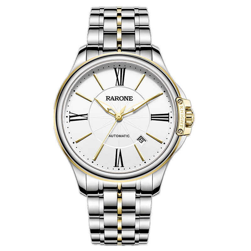 新款雷诺手表商务大气男士机械手表钢带腕表大表盘防水男表880097