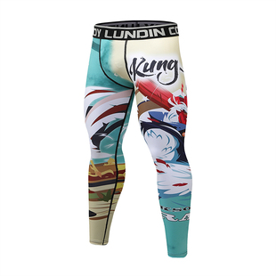 MMA毒液公鸡巴西柔术防磨裤健身紧身裤综合格斗训练拳击打底长裤