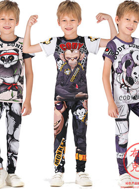 儿童健身服短袖运动服格斗防磨衣