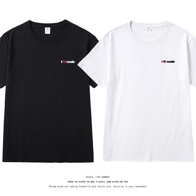 rose朴彩英number one girl同款I love rosie周边短袖T恤男女衣服