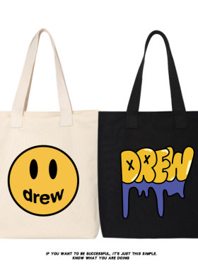 贾斯汀比伯drew帆布包单肩斜跨手提包背包通勤手提袋学生书包