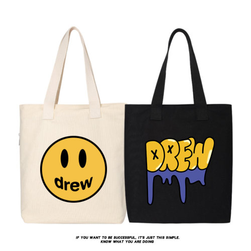 贾斯汀比伯drew帆布包单肩斜跨手提包背包通勤手提袋学生书包