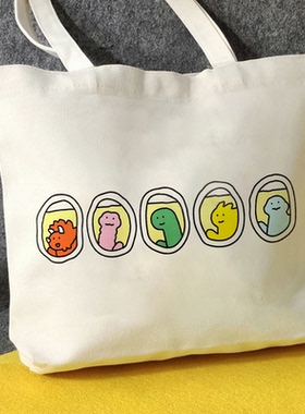 joguman帆布包乔谷漫复刻帆布袋定制大容量环保购物袋外出手提袋