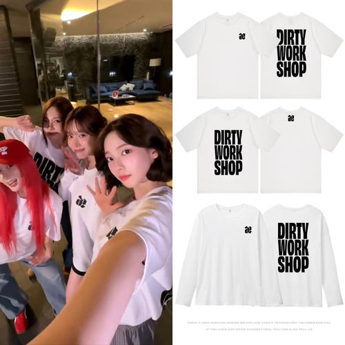 aespa周边DirtyWork应援柳智敏吉赛尔金冬天宁艺卓同款长短袖T恤