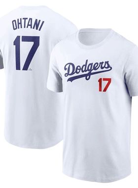 棒球联盟 Dodgers 洛杉矶道奇队 17# Ohtani 大谷翔平 短袖T恤