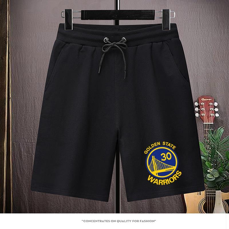 夏季勇士队短裤男史蒂芬库里30号学生青少年宽松纯棉休闲五分裤潮