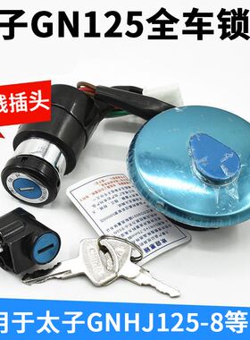 轻骑铃木太子GN125全车锁摩托车4/6线电门锁套锁HJ125-8油箱锁盖