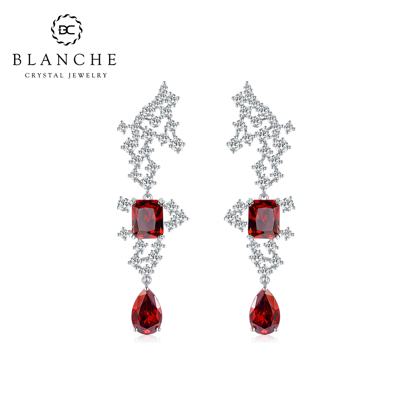 进口奥地利水晶耳环个性