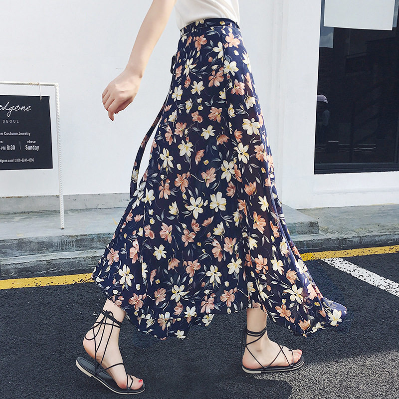 women chiffon floral skirt high waist lace printed dress|ruв категории Женская одежда, юбка - от Buy2taobao.com для оказания профессиональной услуги покупки агента Taobao