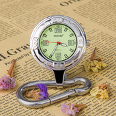 便携怀表户外登山表休闲腰链挂表数字表盘夜光石英表大号钥匙扣表