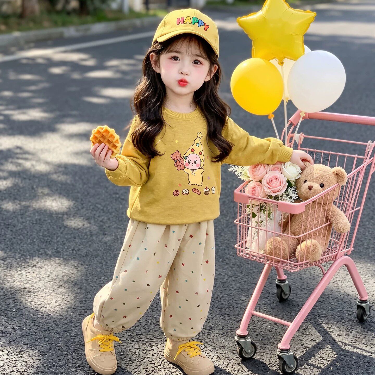 英国女童卫衣套装秋季长袖洋气