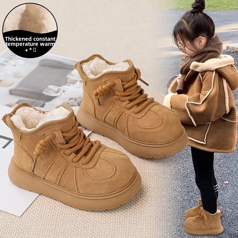 英国真皮儿童棉鞋雪地靴