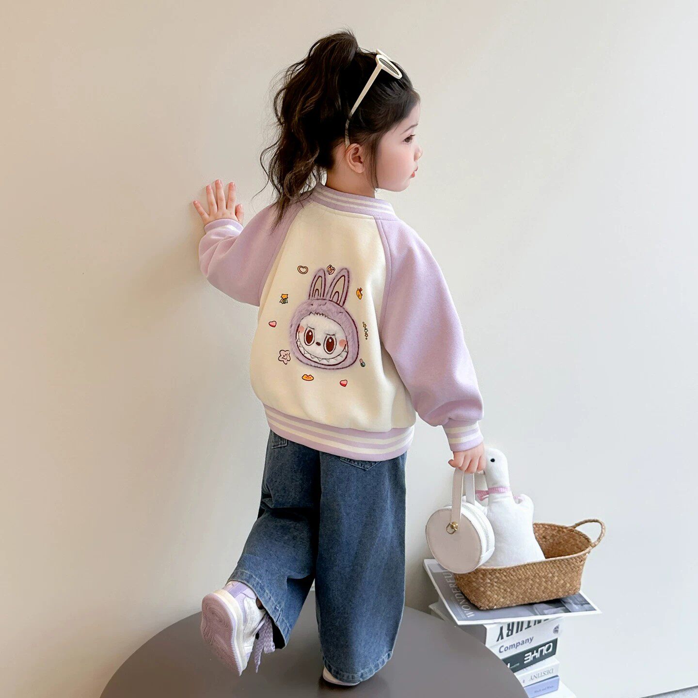 英国女童外套秋装休闲棒球服