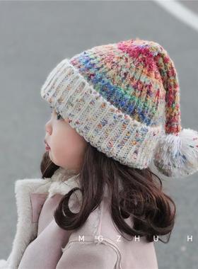 英国Next chek儿童帽子秋冬超萌可爱毛球针织帽保暖毛线圣诞帽子