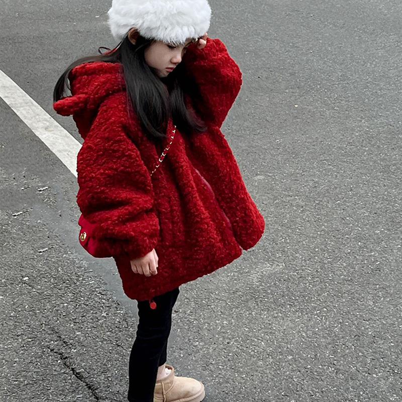 英国女童加厚外套冬装儿童新年服