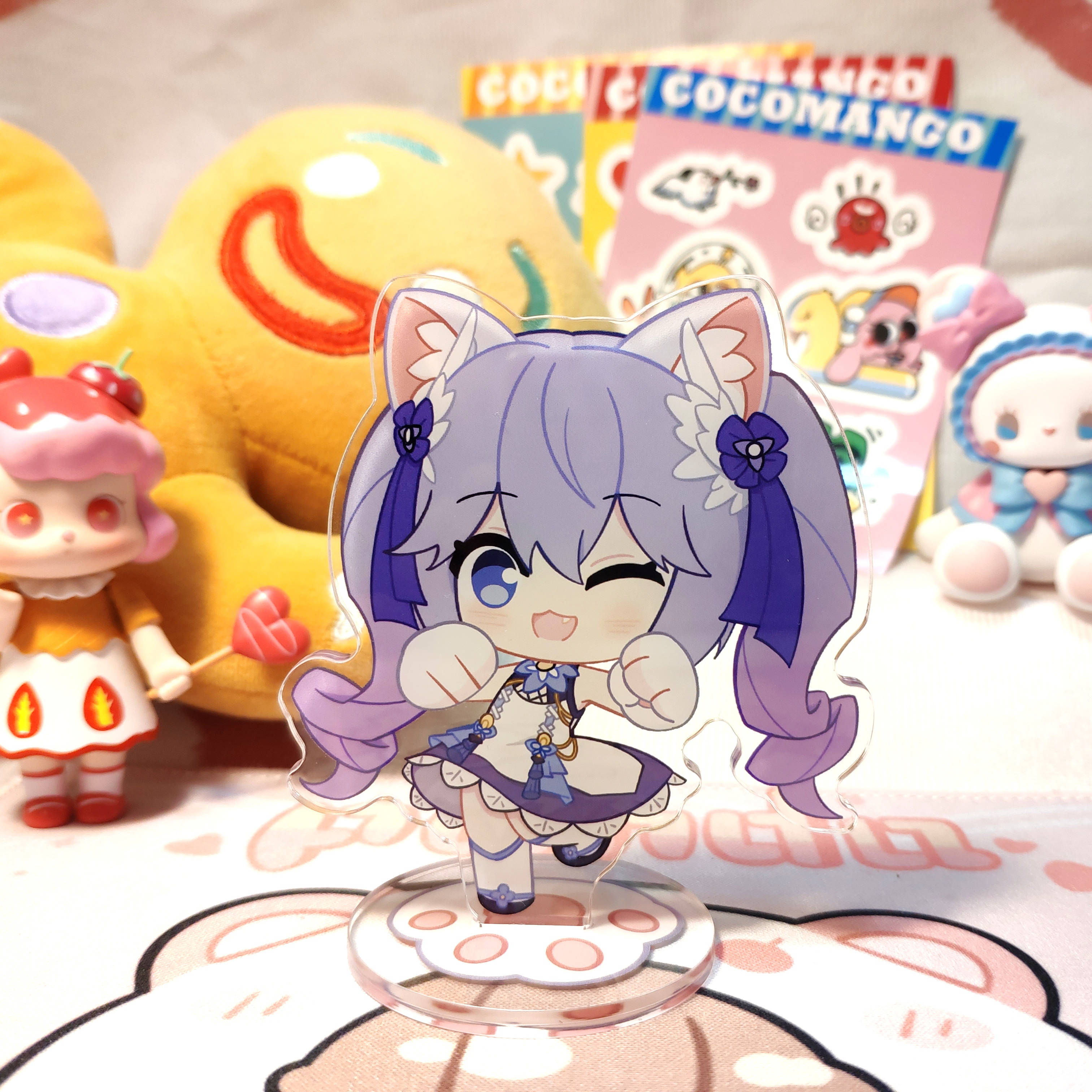 asoul同人周边猫猫拳向晚立牌挂件