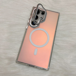 自带镜头膜适用三星S26Ultra手机壳带支架S25U创意S24+磁吸S24新款防滑边galaxyS23炫彩S23+透明S22Ultra磨砂