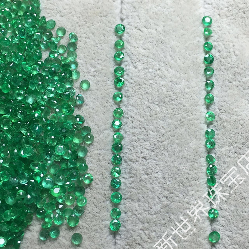 天然祖母绿裸石戒面原石刻面圆椭圆水滴马目赞比亚配石尺寸全