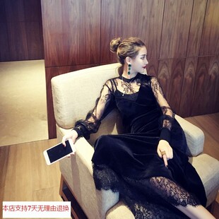 RED 三件套吊带蕾丝衫 MEMORY 特 混搭丝绒连衣裙 新年趴 洋气新店