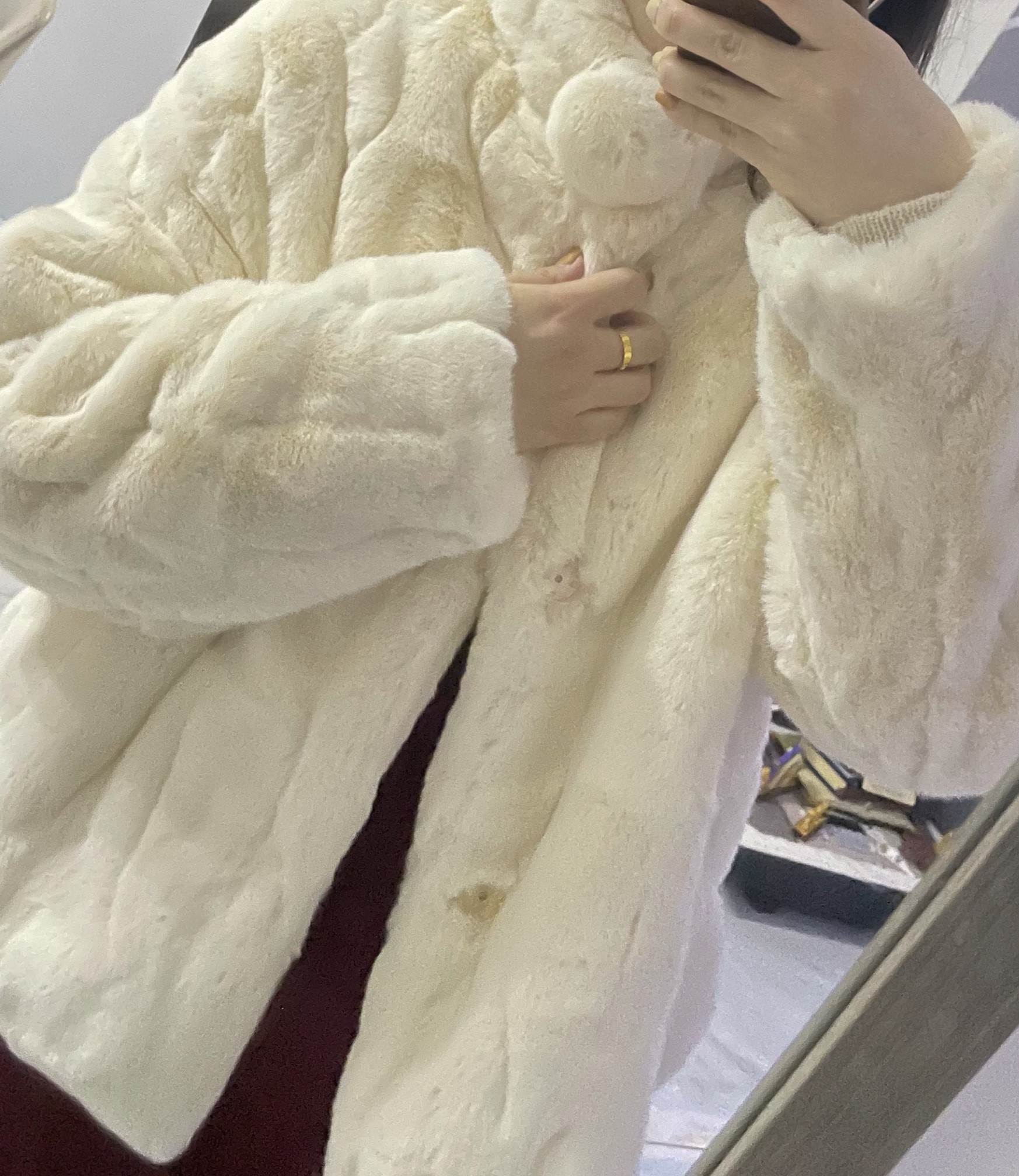 保皮草毛绒绒外套女冬上衣