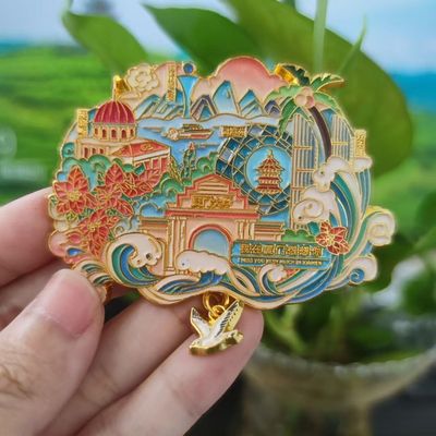 旅游纪念品厦门地图金属冰箱贴