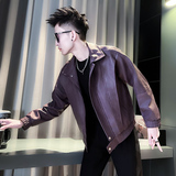 灰首314B-2-PY01绒-P138控178秋季新款店主风潮男夹克皮衣外套，男装夹克，星座314B-2