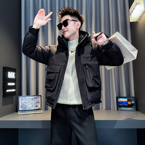 黑首314B-2-F18-P138控178冬款加厚连帽棉衣男休闲棉服外套，男装棉衣，星座314B-2