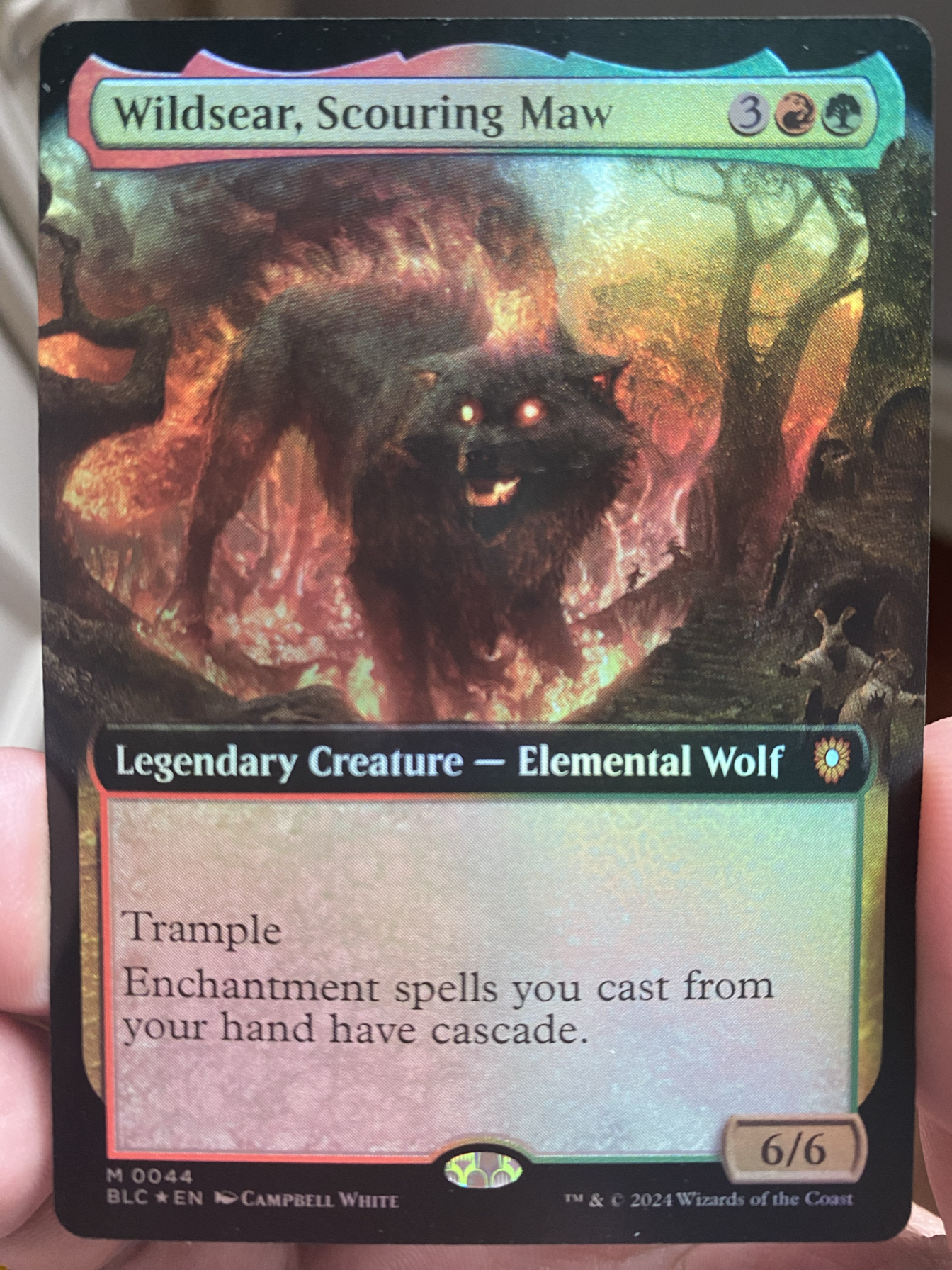 【学府卡牌】万智牌 吞扫巨口荒燃 英文 异画日印闪 斑隆洛指挥官