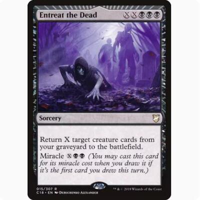 【学府卡牌】万智牌 MTG 敦请亡者 英文 指挥官18 C2018 黑 金
