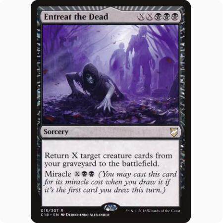 【学府卡牌】万智牌 MTG 敦请亡者 英文 指挥官18 C2018 黑 金