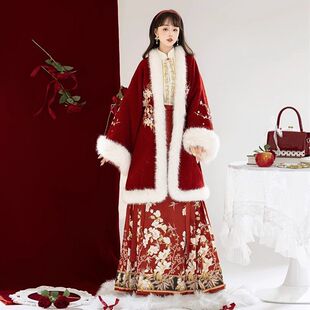 (春节正常发货)枳羽棠原创汉服女明制长衫马面裙衫刺绣加厚秋冬