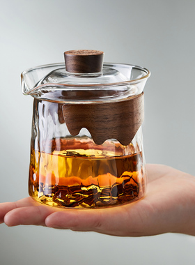 绿昌明防烫玻璃盖碗三才茶碗茶杯套装茶具2025新款泡茶过滤手抓壶