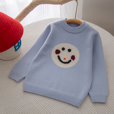 儿童羊绒衫高端女童毛衣秋冬宝宝打底衫厚100%纯山羊绒男童羊毛衫