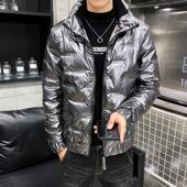 棉衣男士 新款 亮面羽绒棉服立领短款 冬季 休闲潮流外套加厚保暖男装