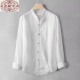 纯色亚麻立领夏春秋上衣男 衬衫 单穿打底两不误亨利领棉麻短袖 长袖