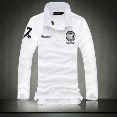 男POLO衫Men's Stand Collar Cotton T Shirt Camisa Polo Shirts