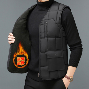 加绒加厚爷爷冬季 男士 坎肩马夹 秋冬款 中老年棉马甲保暖背心爸爸装