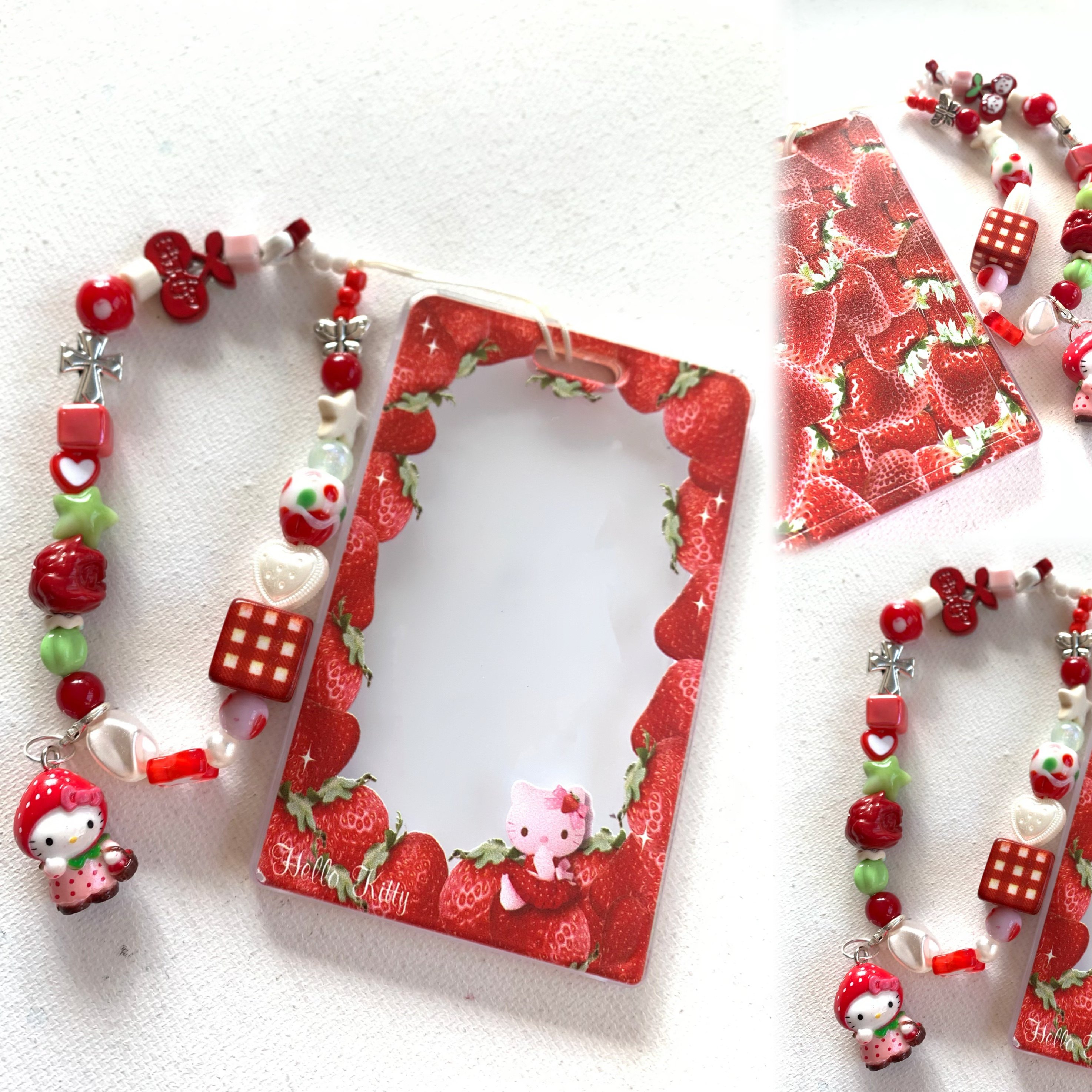 水银商店原创 草莓kitty卡套 100%水果味 透明硬壳小卡 卡包链条,文具电教/文化用品/商务用品,卡套/证件套,淘宝优惠券,粉丝福利购,淘宝优惠卷