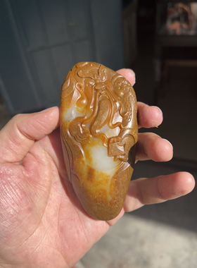 和田玉籽料武财神关公把件