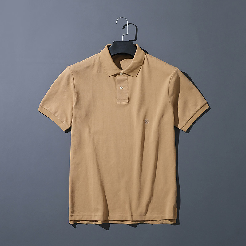 thumbnail for New men's clothing European and American classic wild basic models summer men's cotton short-sleeved business casual lapel short-sleeved