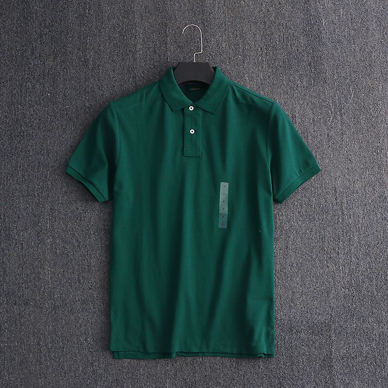 thumbnail for New Men&#039;s Clothing European and American Classic Versatile Basic Style Summer Men&#039;s Pure Cotton Short-Sleeved Business Casual Lapel Short-Sleeved Shirt