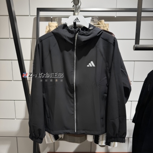 正品阿迪达斯女连帽梭织防风保暖运动休闲夹克外套 KC0028 KC0026