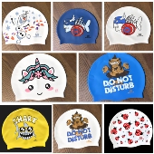 外观瑕疵 成人儿童通用 长发加大可爱卡通硅胶泳帽