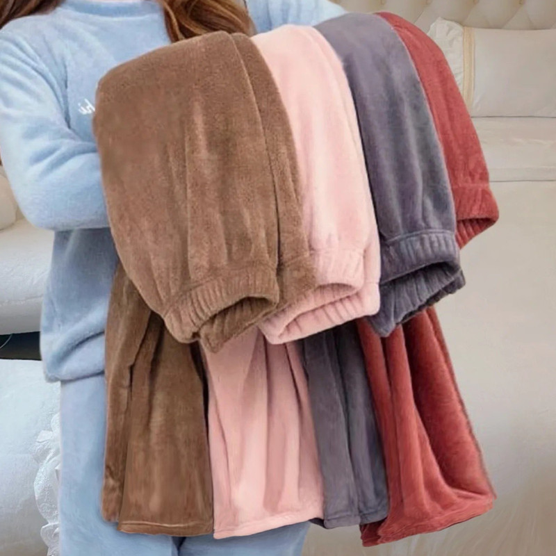 福利款加绒暖暖裤女冬珊瑚绒居家