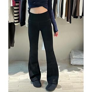 女高腰都市休闲弹力运动瑜伽裤 早春喇叭裤 外穿 超模裤 BORNWITH